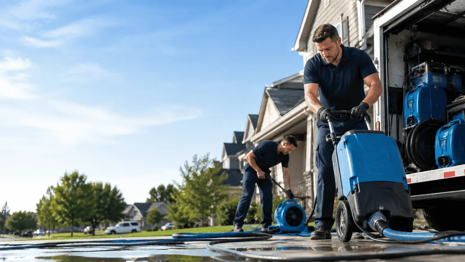 Dehumidification being performed in Ellinwood, KS